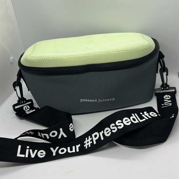 Pressed Juicery Neoprene Zip Crossbody Cooler Lunch Bag - Picture 1 of 7